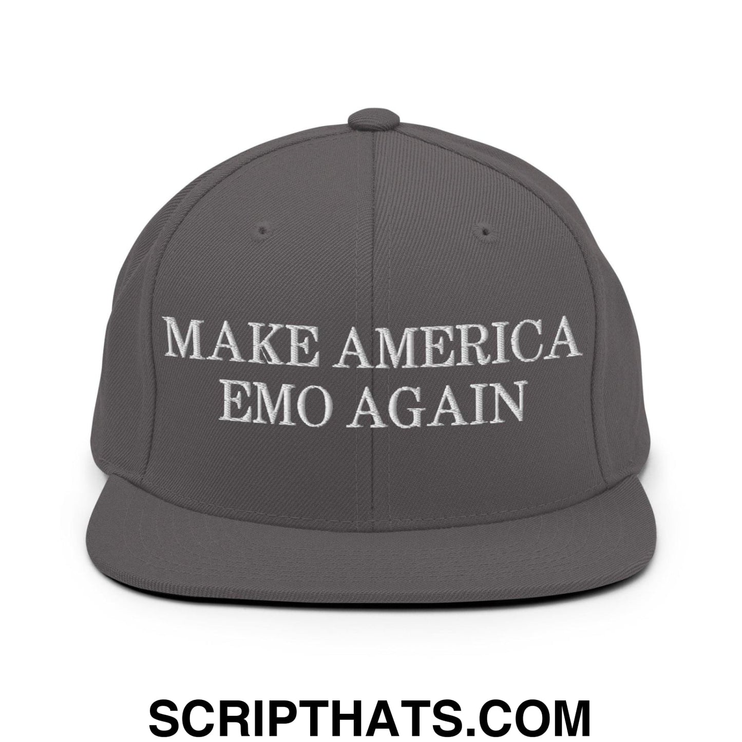 Make America Emo Again Snapback Hat Dark Grey