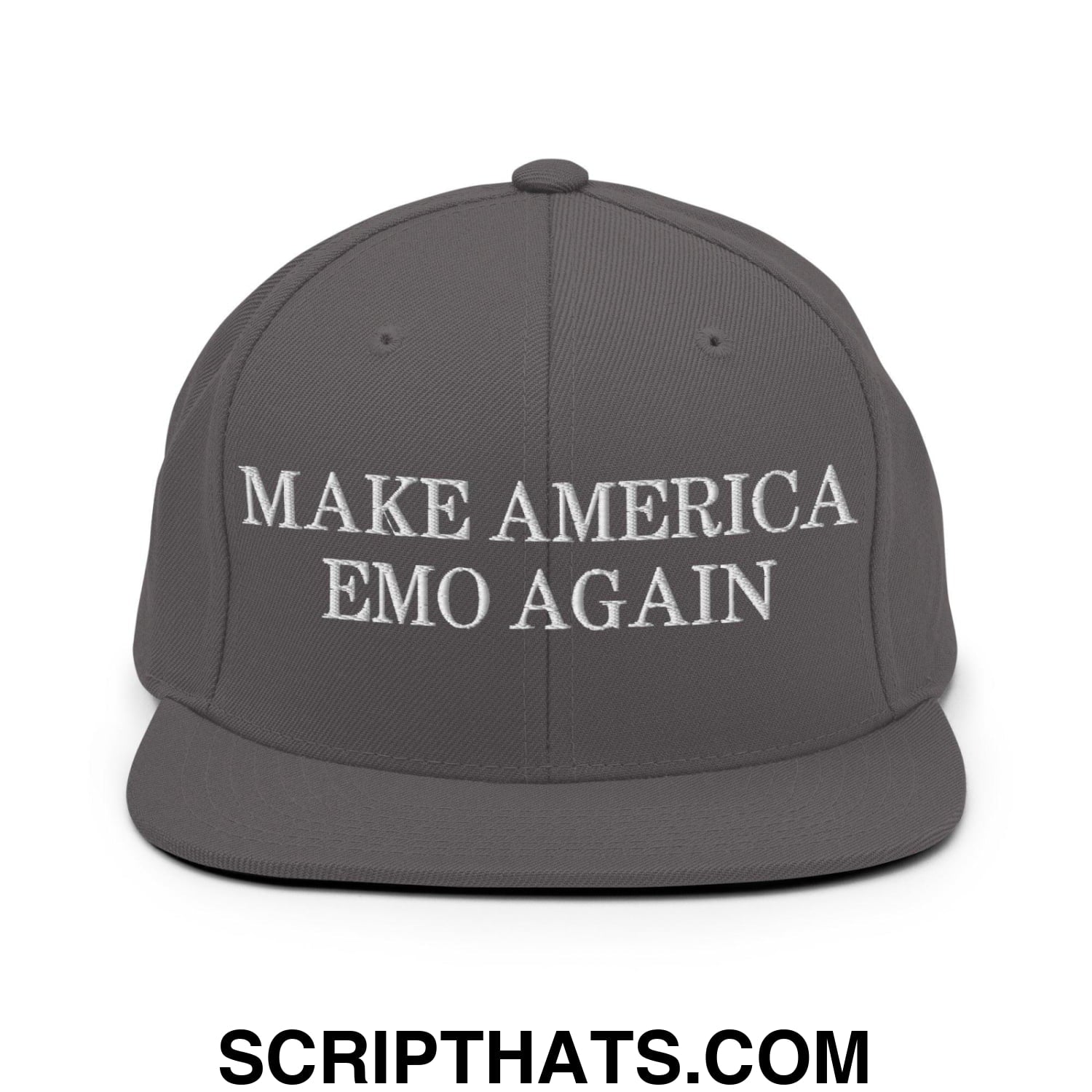Make America Emo Again Snapback Hat Dark Grey