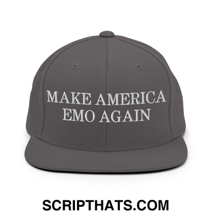 Make America Emo Again Snapback Hat Dark Grey