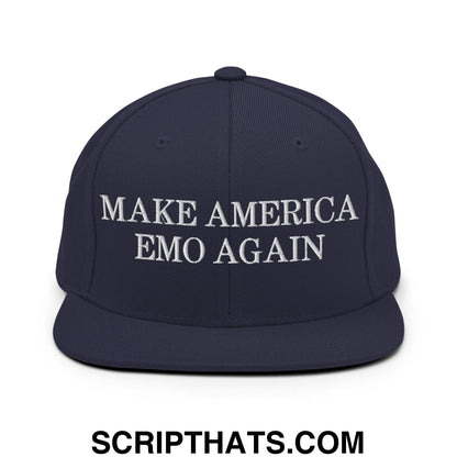 Make America Emo Again Snapback Hat Navy