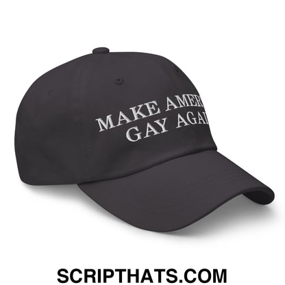 Make America Gay Again Pride MAGA Dad Hat Dark Grey