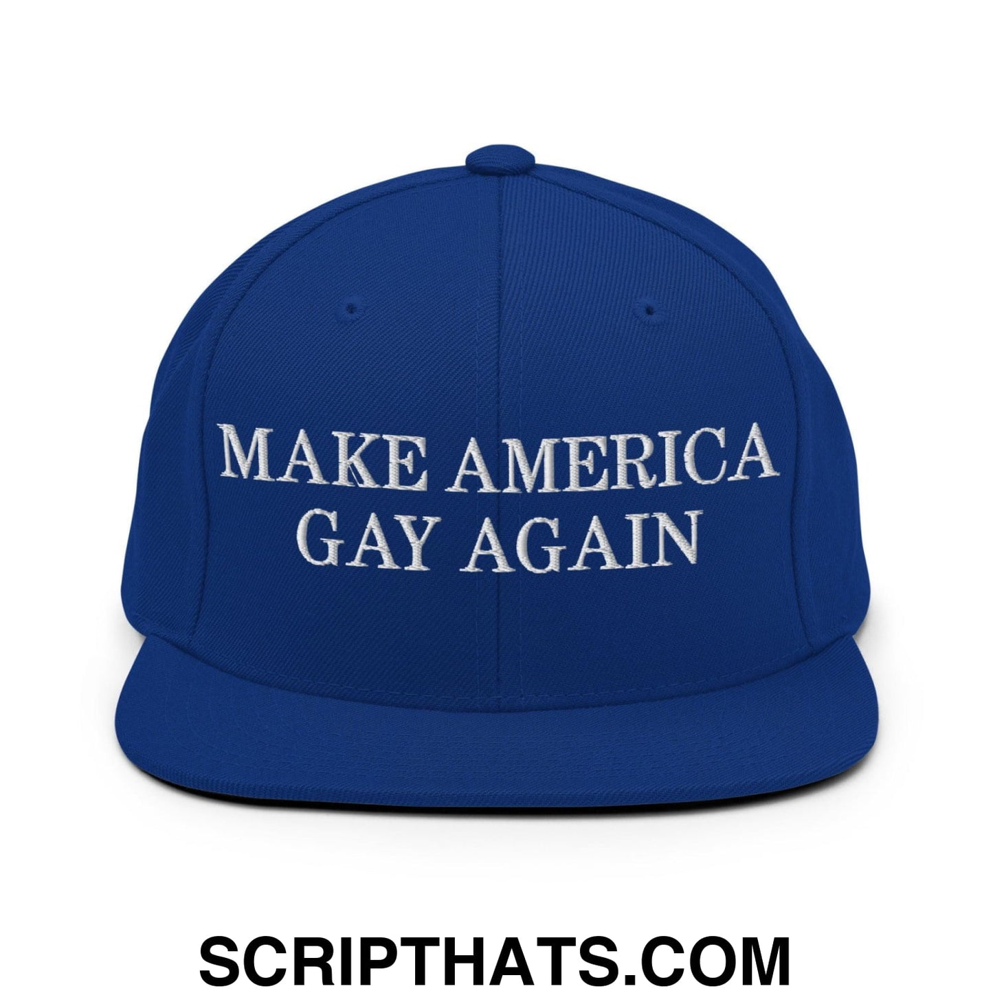 Make America Gay Again Pride MAGA Snapback Hat Royal Blue