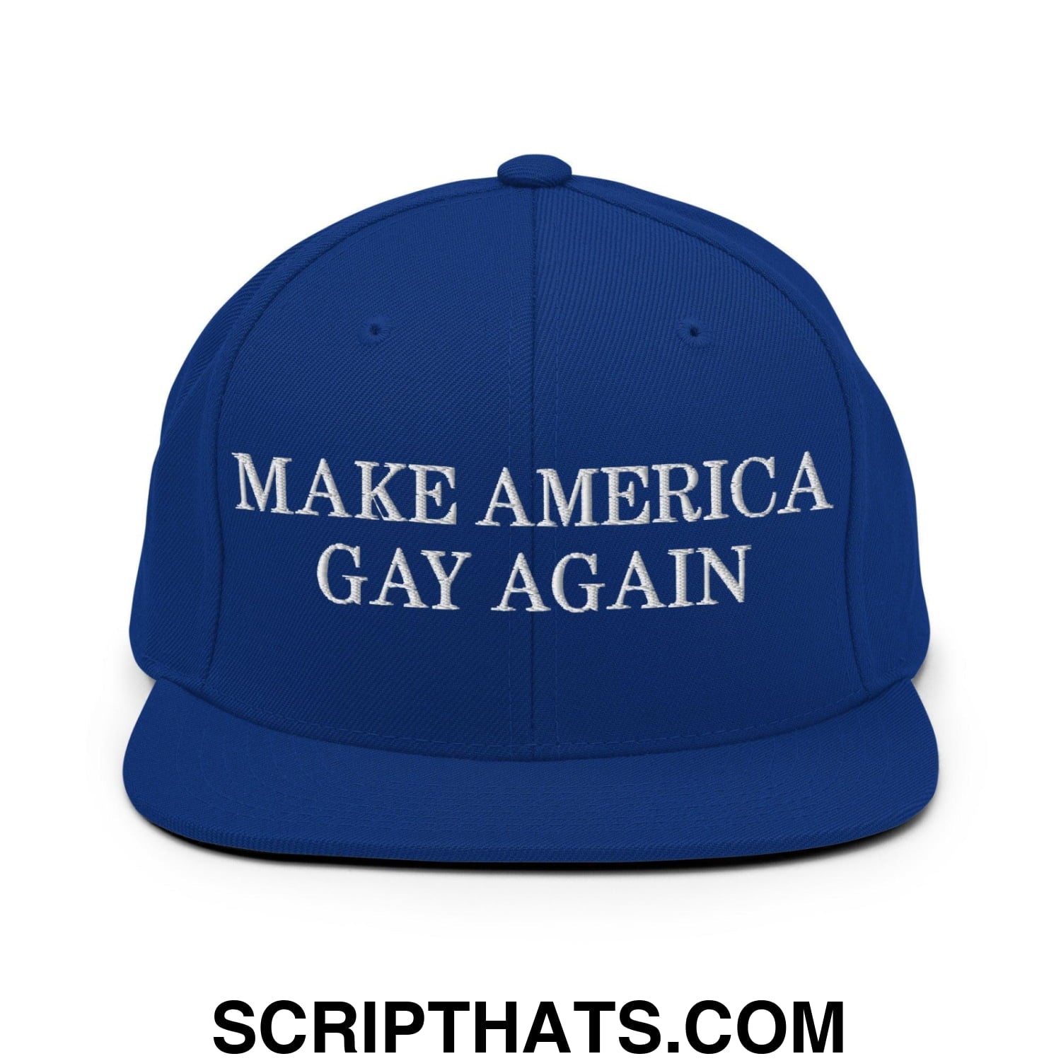 Make America Gay Again Pride MAGA Snapback Hat Royal Blue
