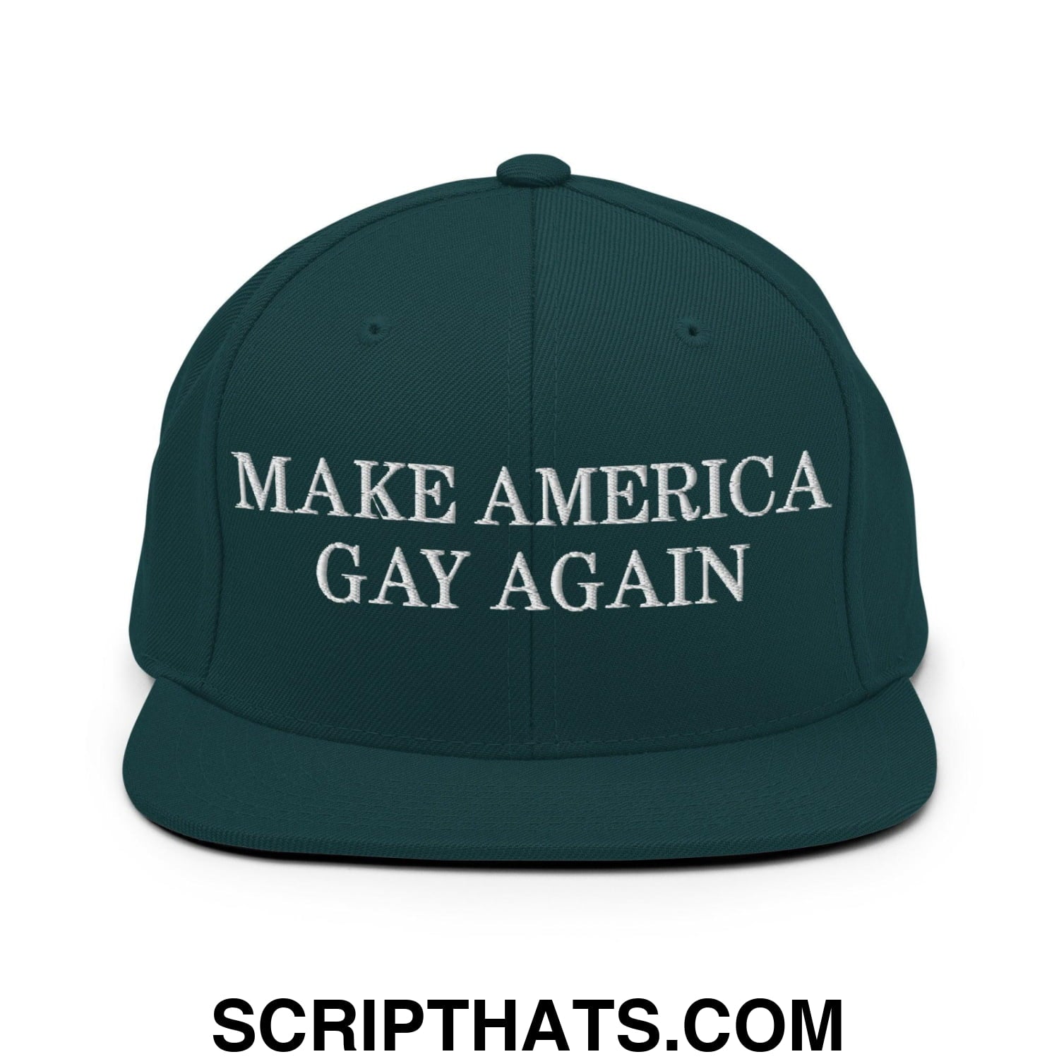 Make America Gay Again Pride MAGA Snapback Hat Spruce
