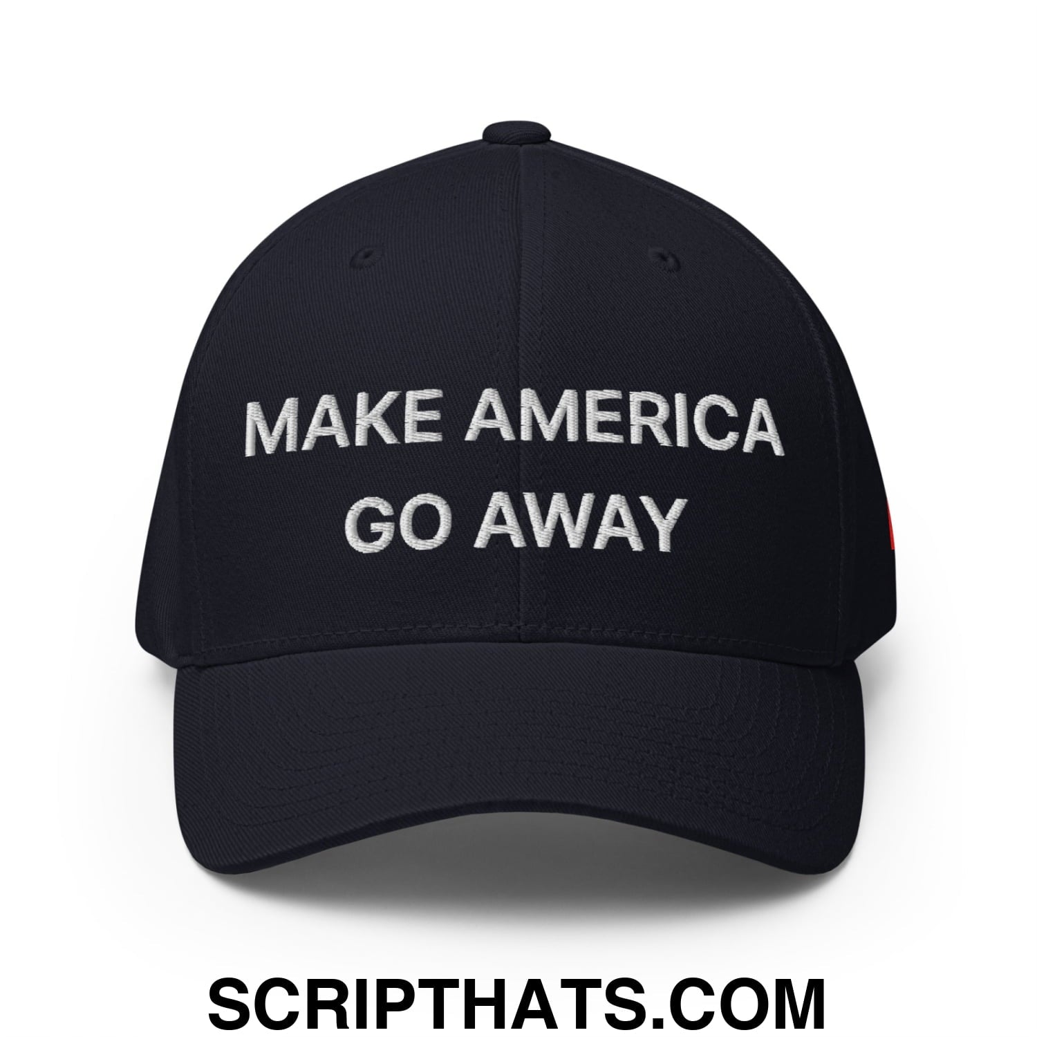 Make America Go Away Canada Flag Embroidered Stretch Fit Baseball Hat Dark Navy