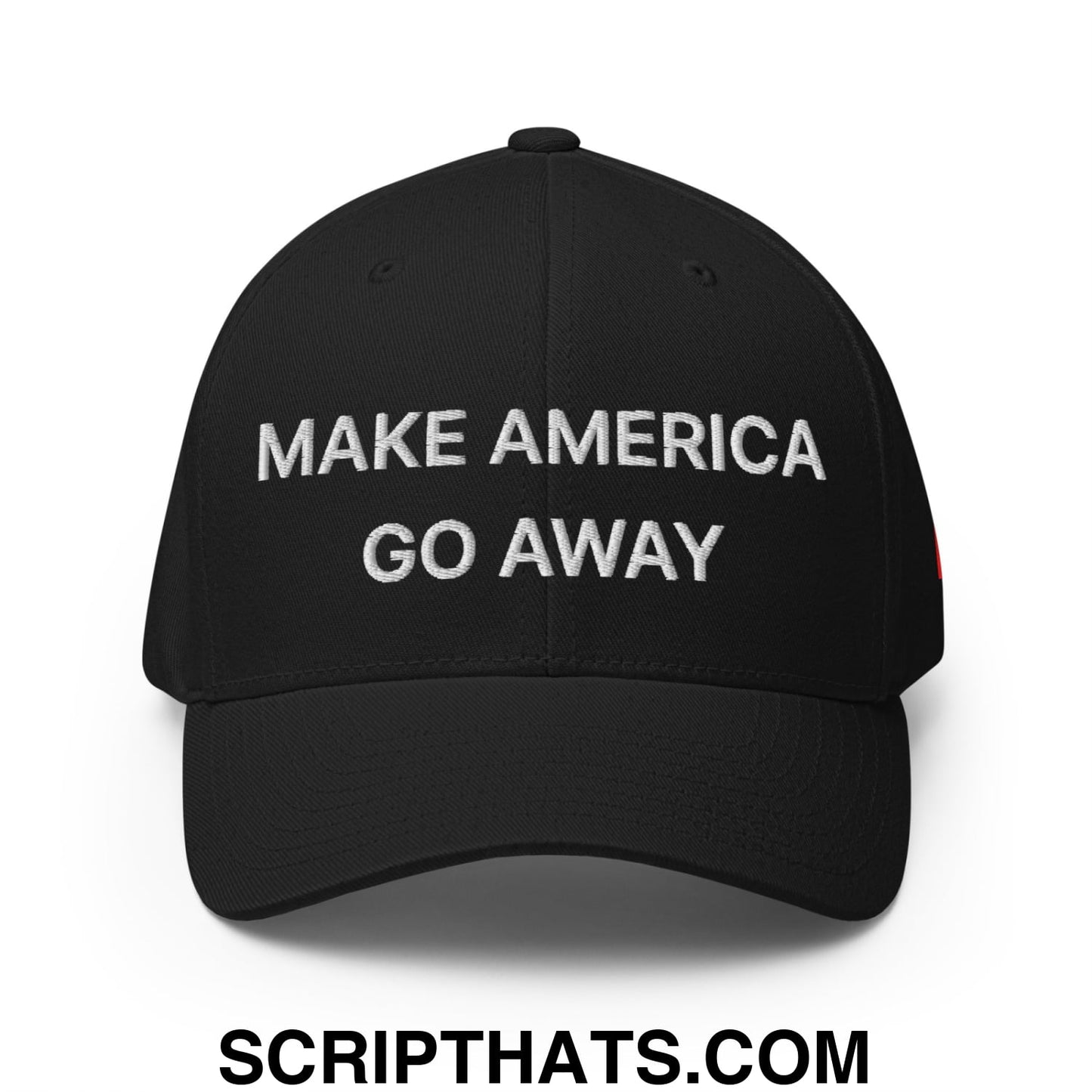Make America Go Away Canada Flag Embroidered Stretch Fit Baseball Hat Black