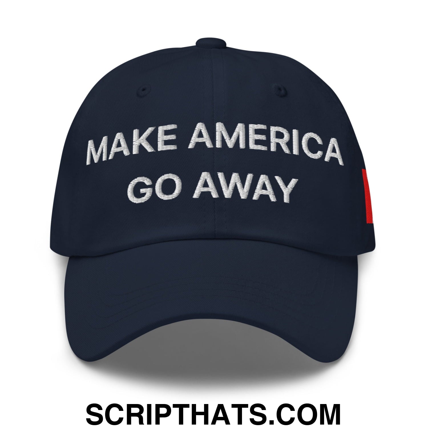 Make America Go Away Canada Flag Embroidered Unstructured Dad Hat Navy