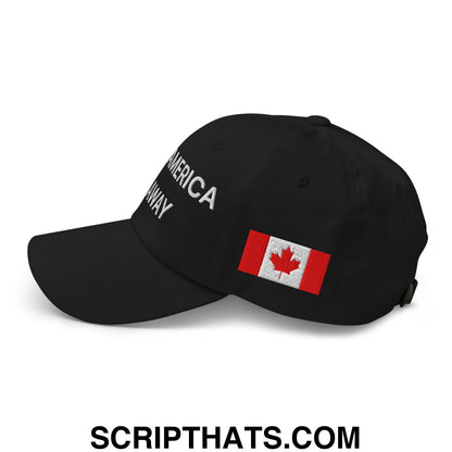 Make America Go Away Canada Flag Embroidered Unstructured Dad Hat Black