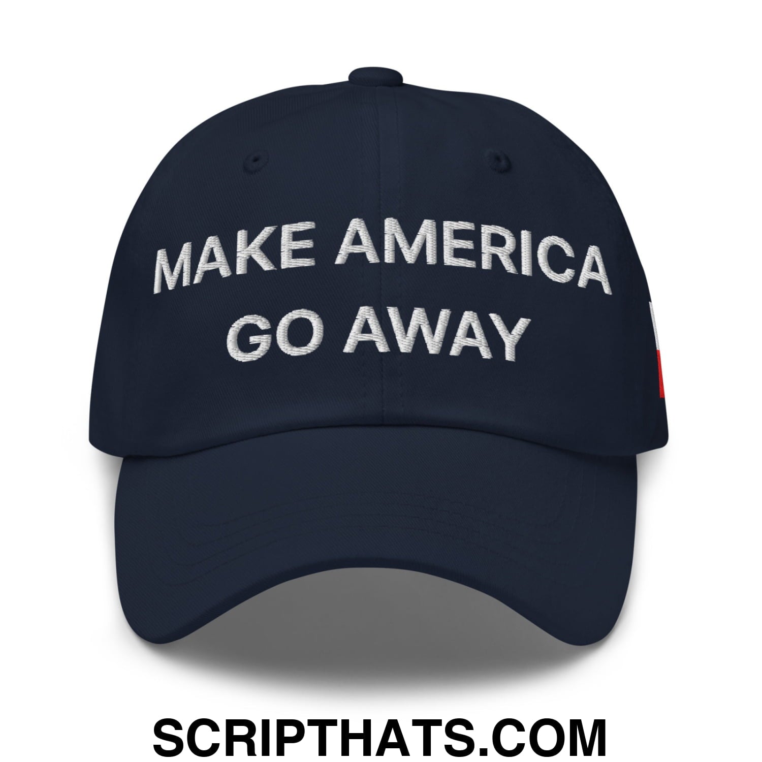 Make America Go Away Greenland Flag Embroidered Unstructured Dad Hat Black