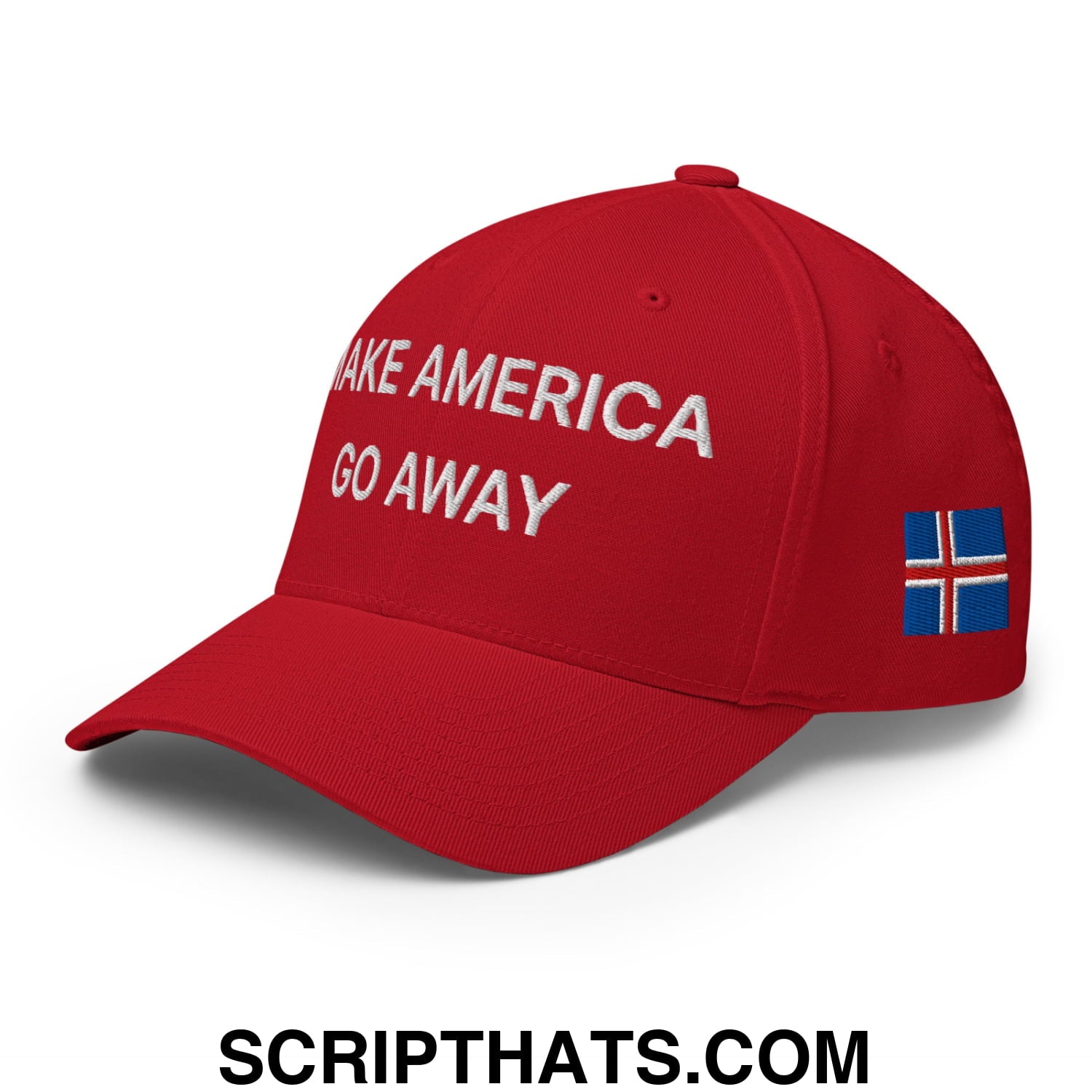 Make America Go Away Iceland Flag Embroidered Stretch Fit Baseball Hat