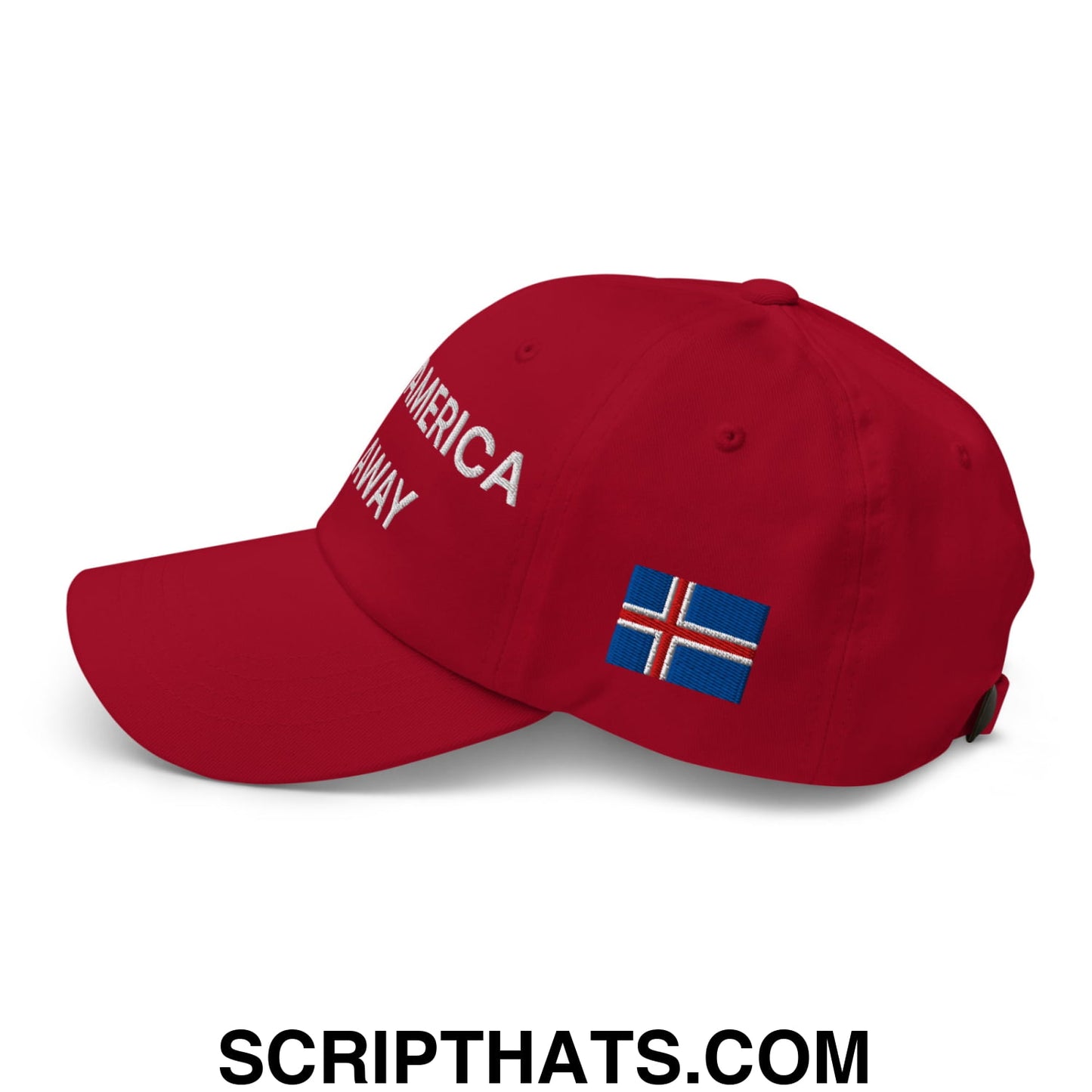 Make America Go Away Iceland Flag Embroidered Unstructured Dad Hat Default Title