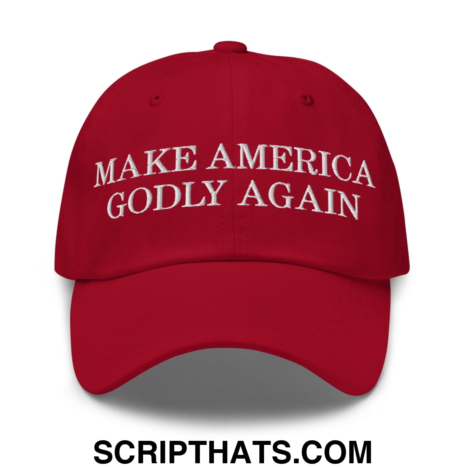 Make America Godly Again Dad Hat Cranberry