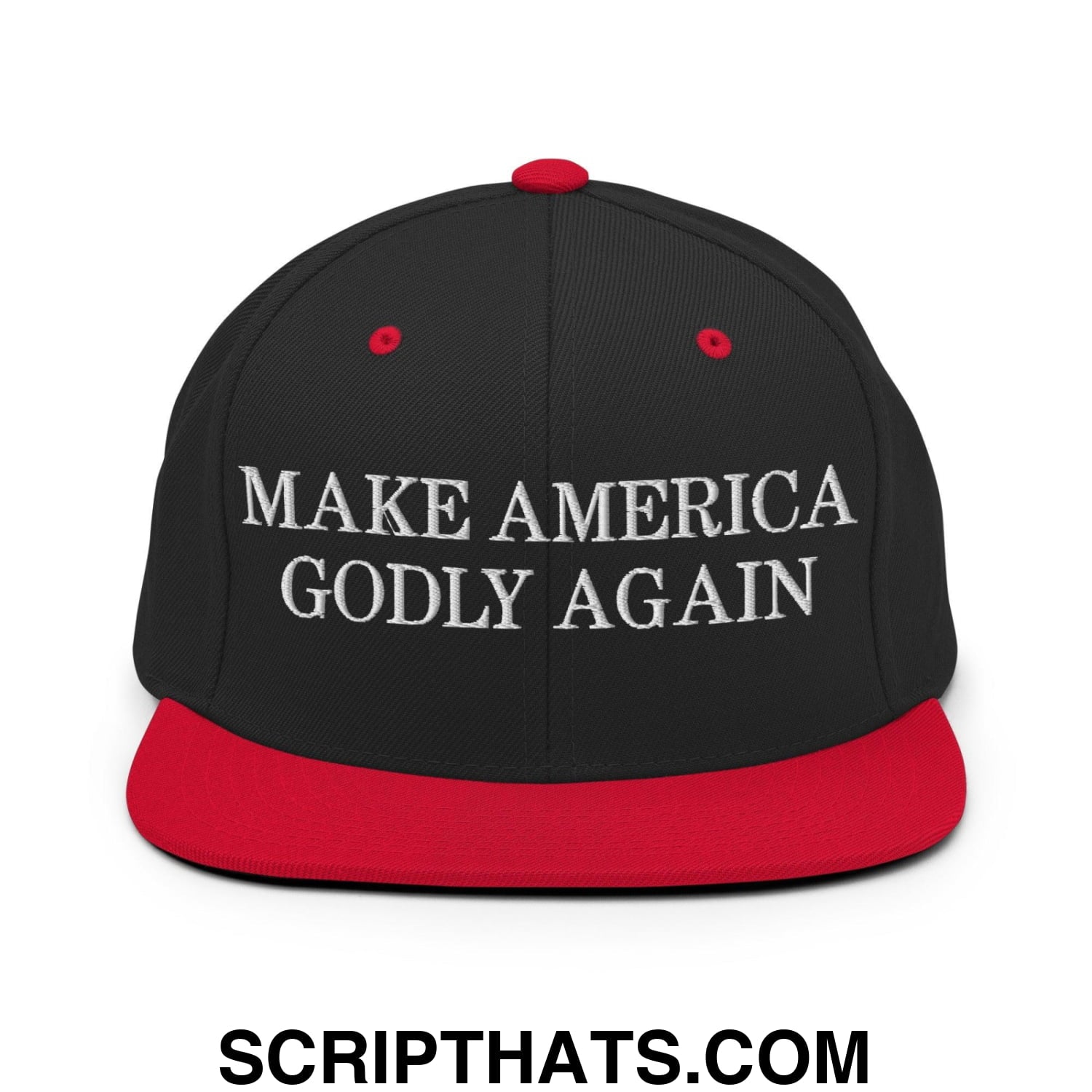 Make America Godly Again Snapback Hat Black Red