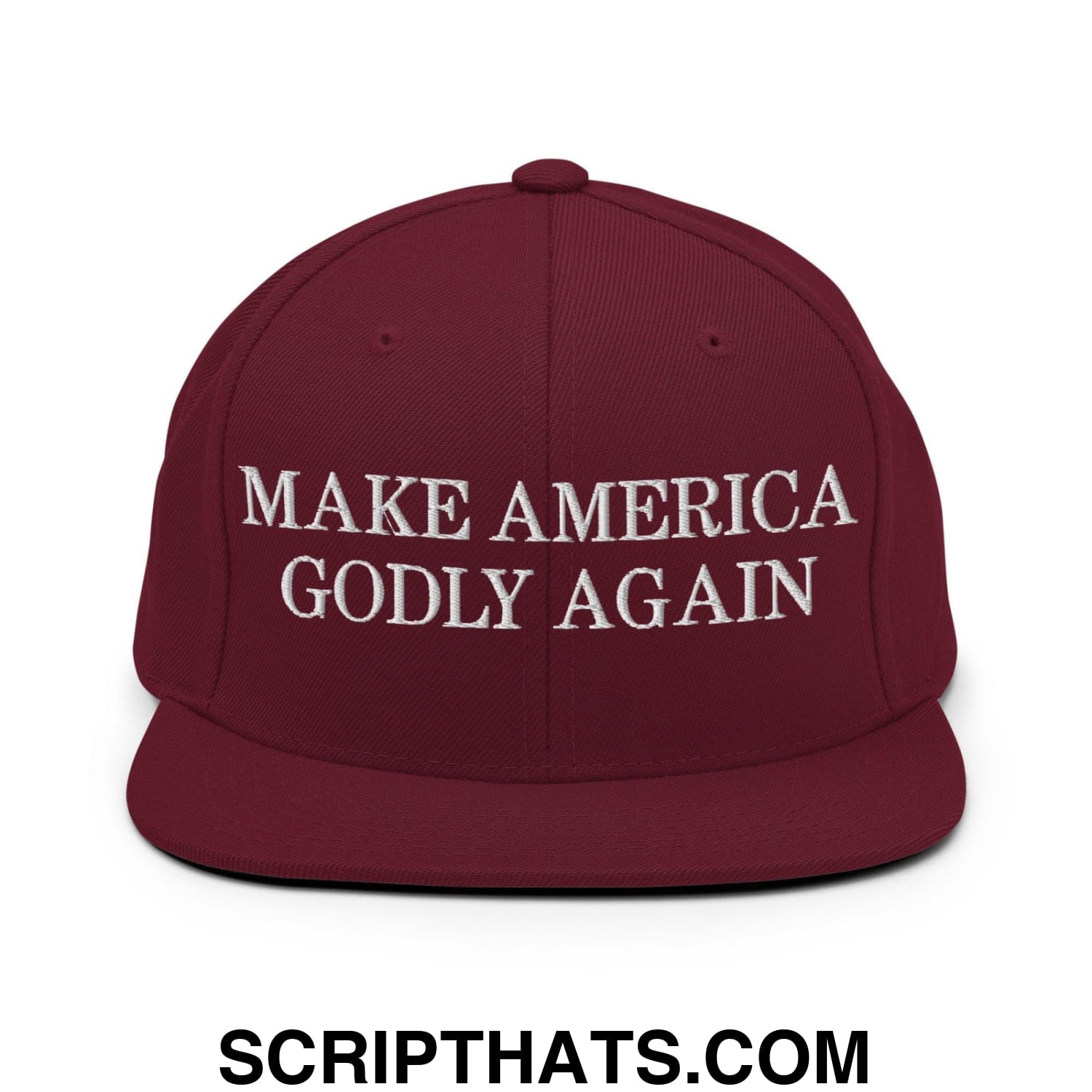 Make America Godly Again Snapback Hat Maroon