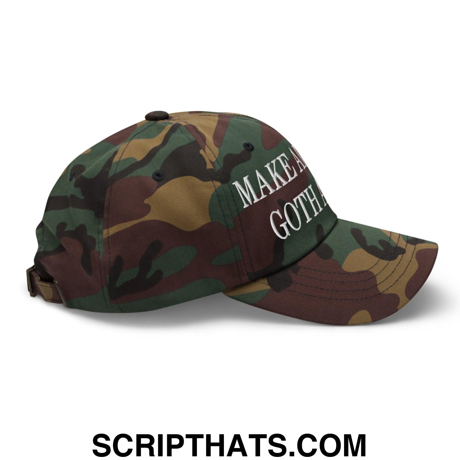 Make America Goth Again Embroidered Dad Hat Green Camo