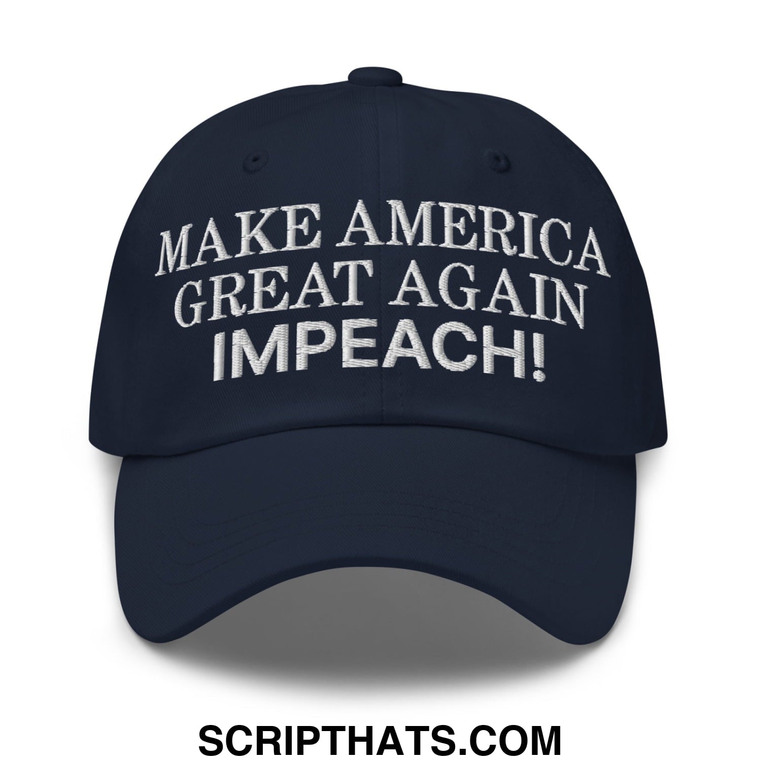 Make America Great Again MAGA Impeach! Embroidered Unstructured Dad Hat Navy
