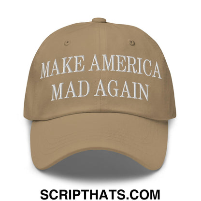 Make America Mad Again Embroidered Dad Hat Khaki
