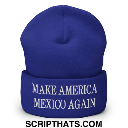 Make America Mexico Again Embroidered Knit Cuffed Beanie Royal