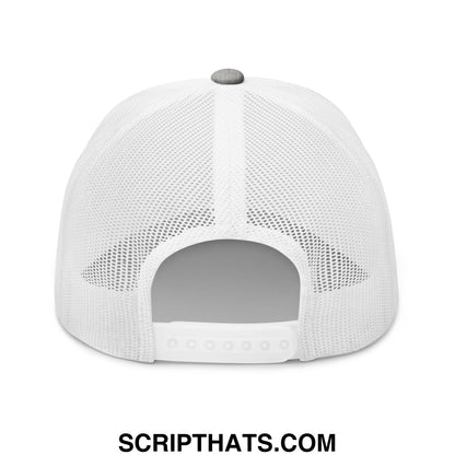 Make America Minneapolis Again Embroidered Mesh Trucker Hat Heather Grey White