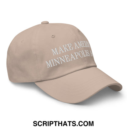 Make America Minneapolis Again Embroidered Unstructured Dad Hat Stone