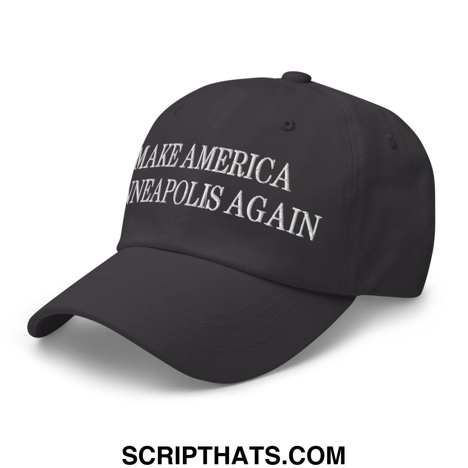 Make America Minneapolis Again Embroidered Unstructured Dad Hat Dark Grey