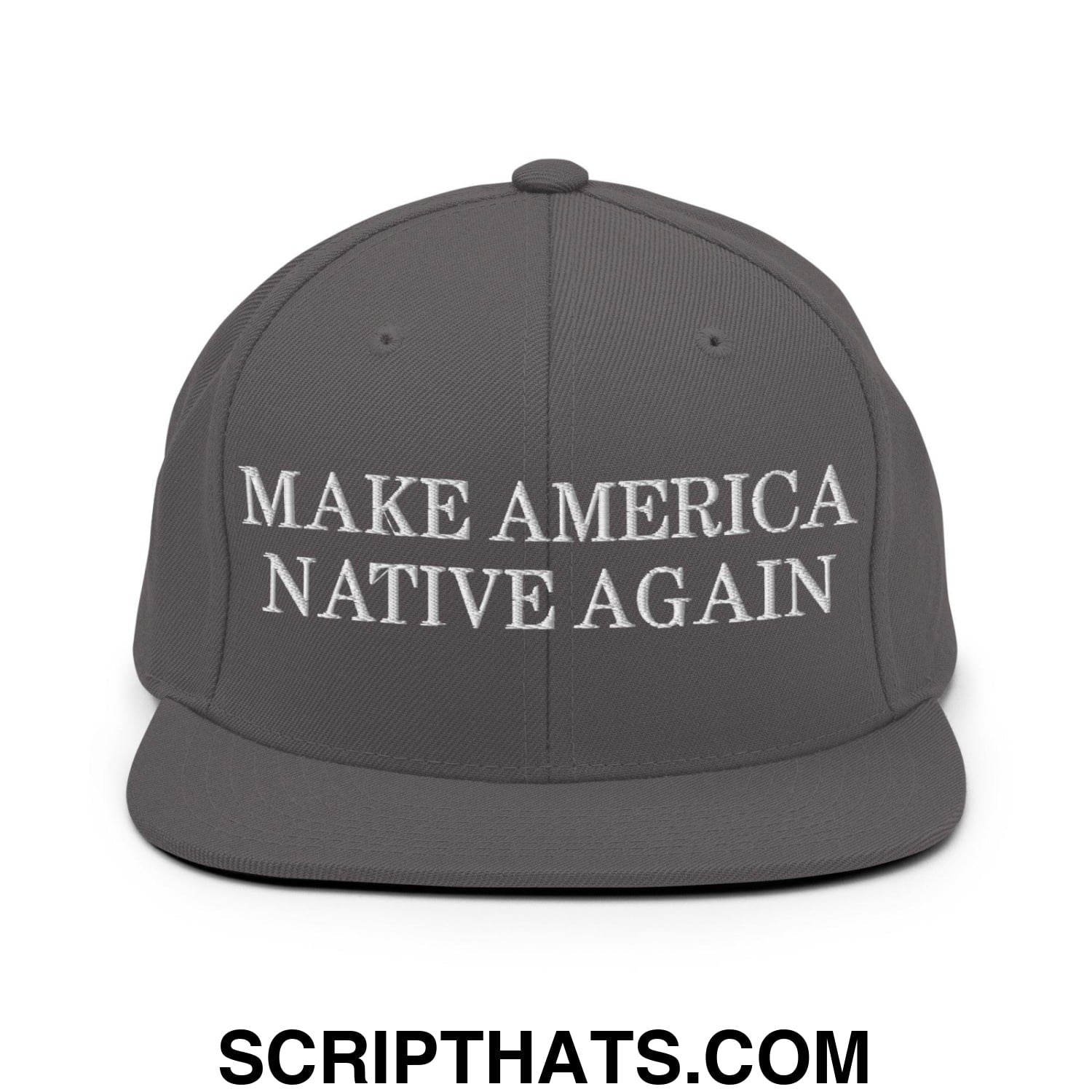 Make America Native Again Snapback Hat Dark Grey