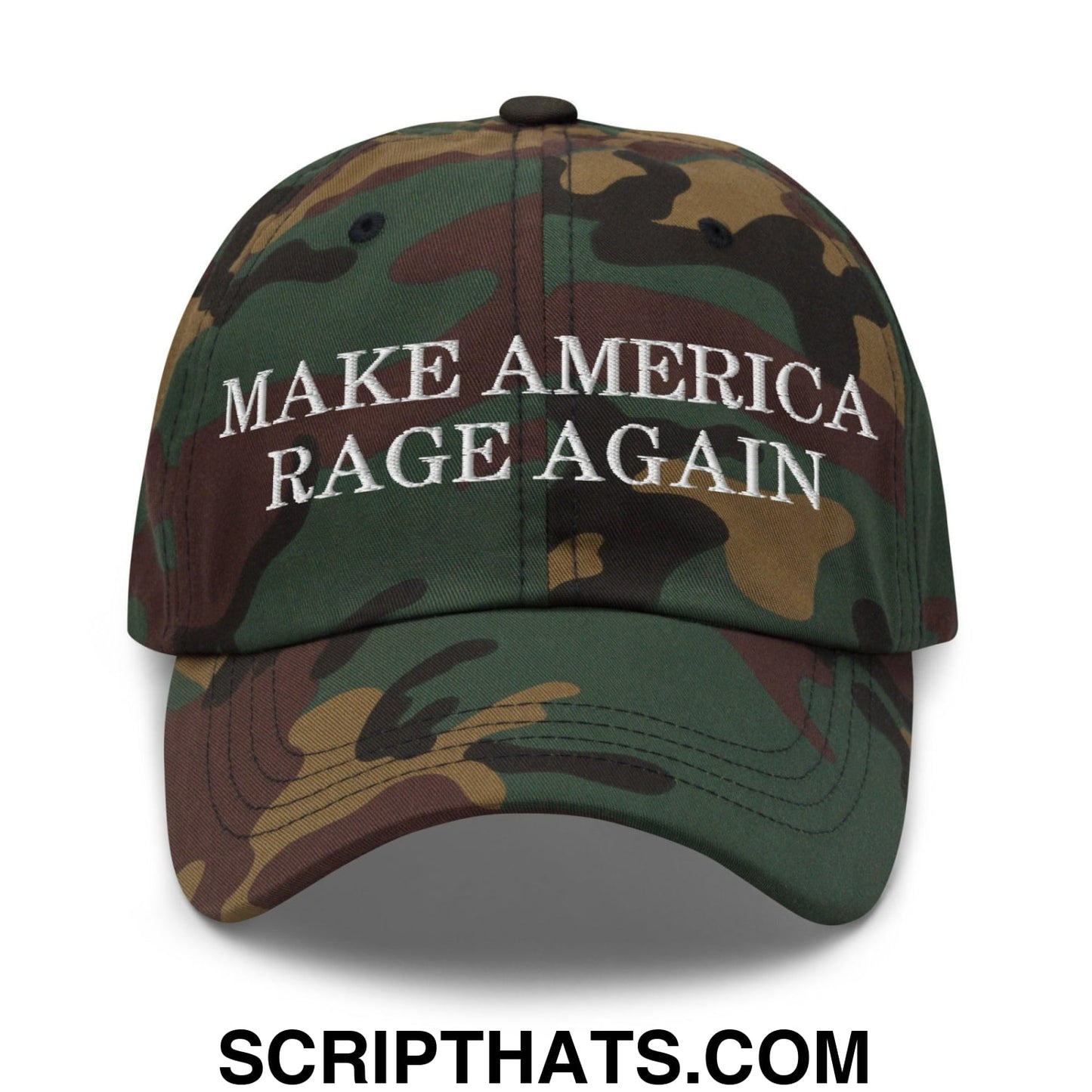 Make America Rage Again Dad Hat Green Camo