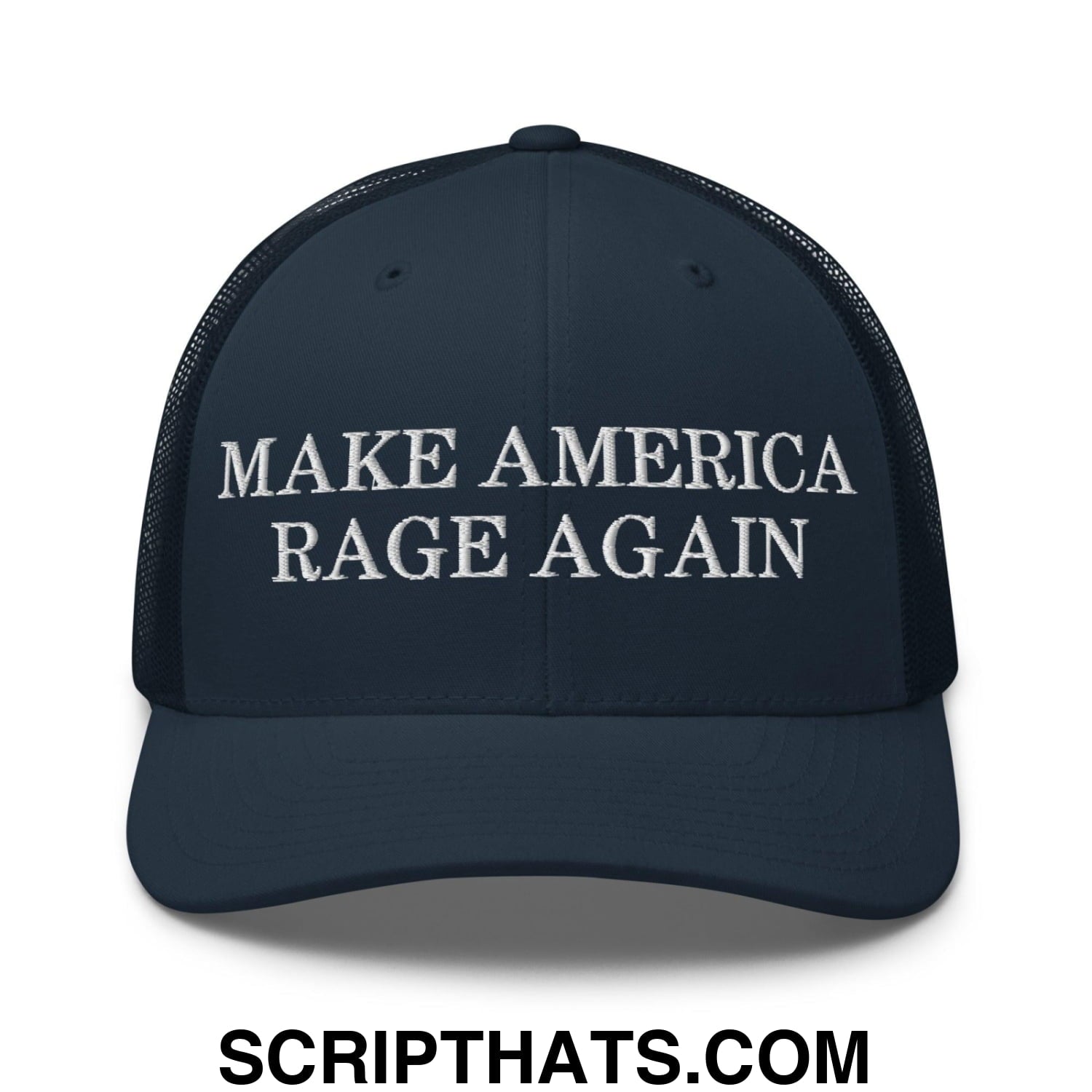 Make America Rage Again Retro Trucker Hat Navy