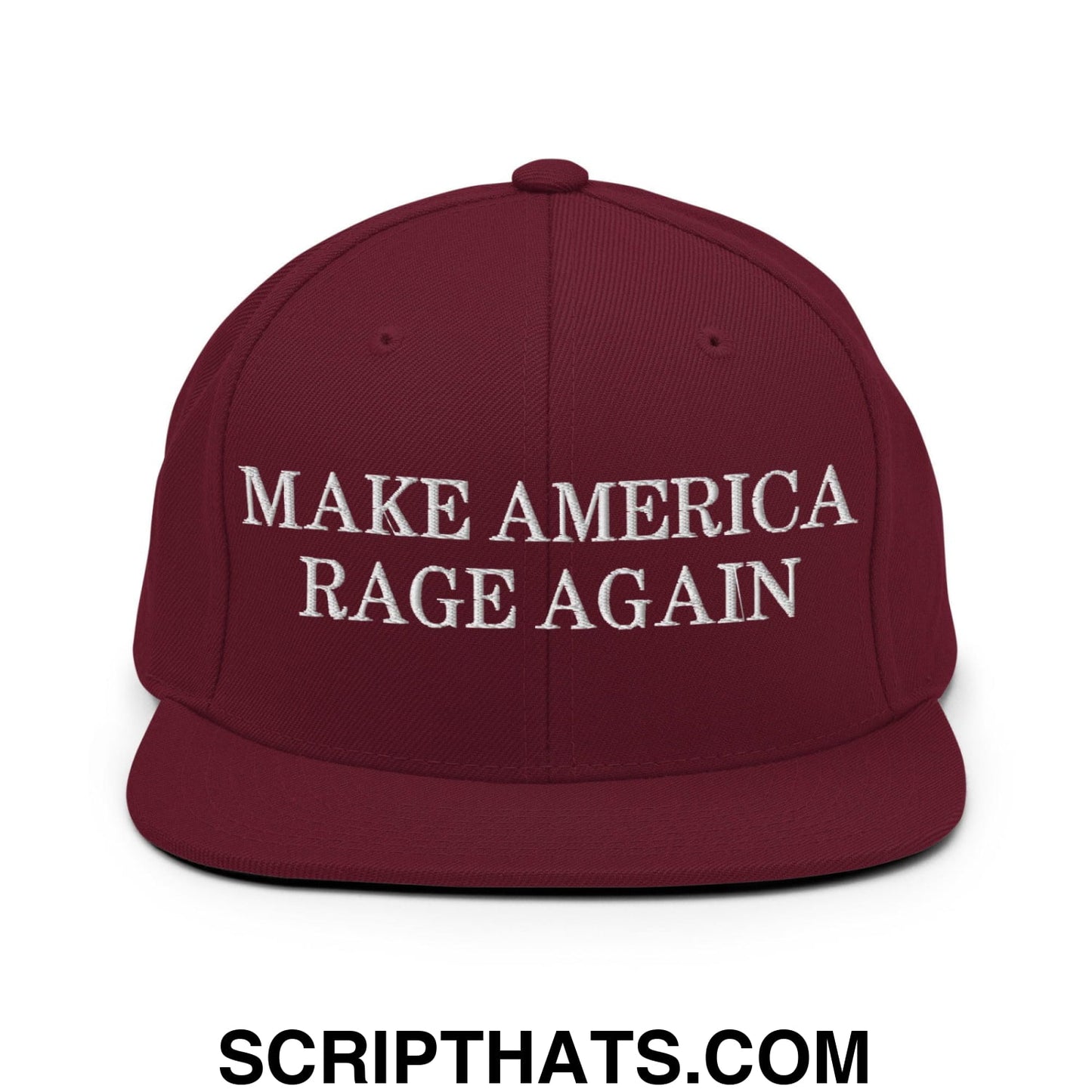 Make America Rage Again Snapback Hat Maroon