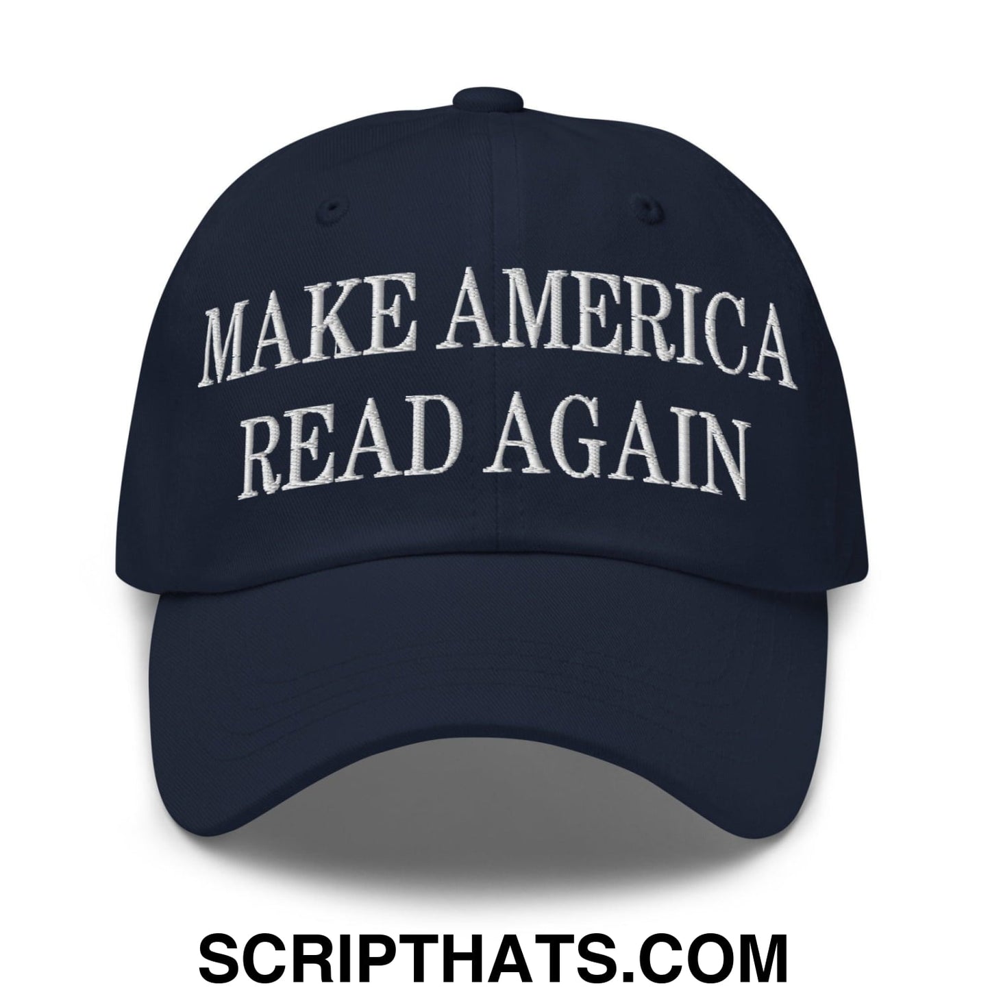 Make America Read Again Embroidered Dad Hat Navy