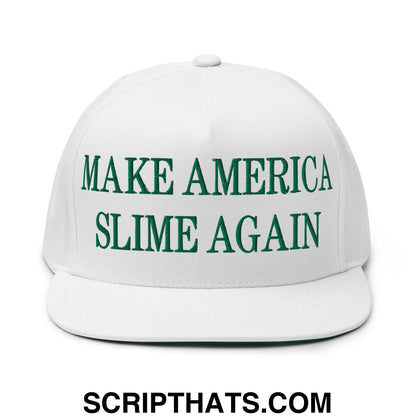 Make America Slime Again Embroidered 5 Panel Flat Bill Brim Snapback Hat Default Title