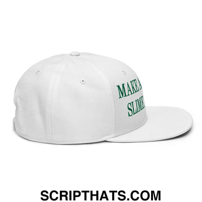 Make America Slime Again Embroidered Flat Brim Bill Snapback Hat Default Title
