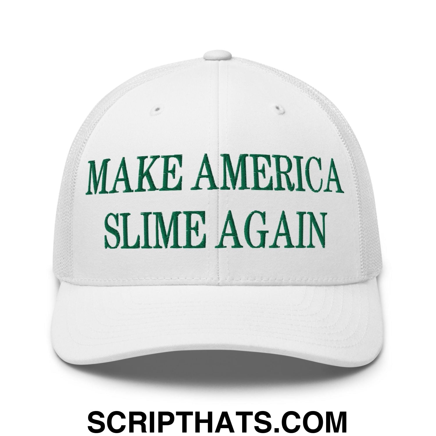 Make America Slime Again Embroidered Mesh Trucker Hat Default Title