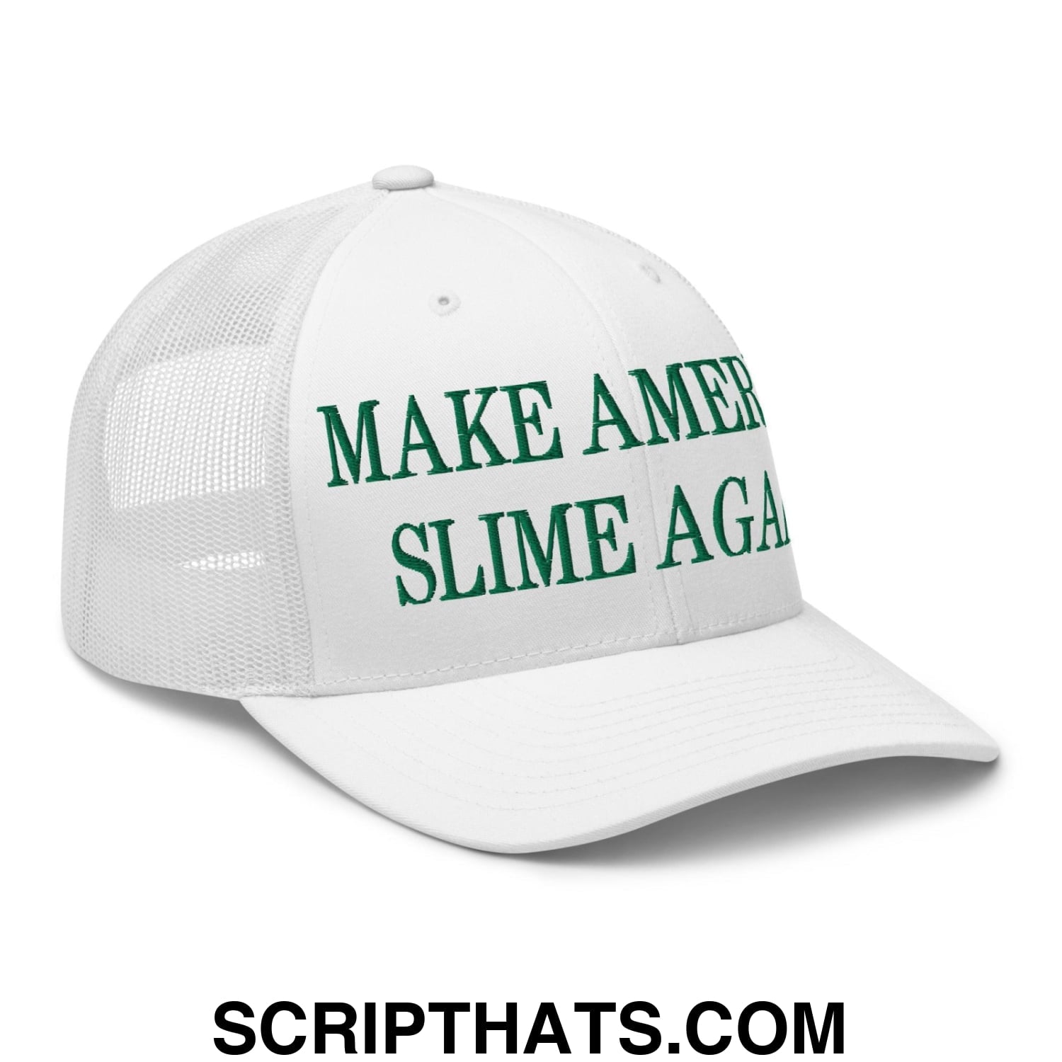 Make America Slime Again Embroidered Mesh Trucker Hat Default Title