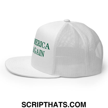 Make America Slime Again Flat Bill Trucker Hat White