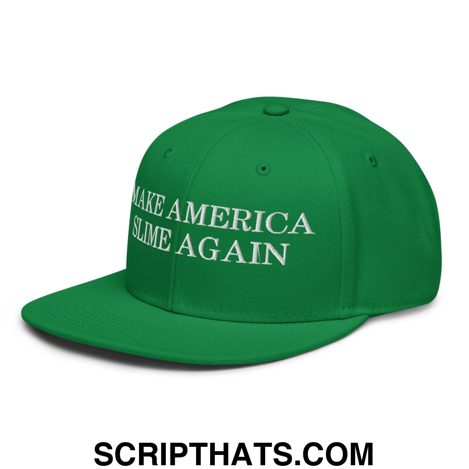 Make America Slime Again Snapback Hat Kelly Green