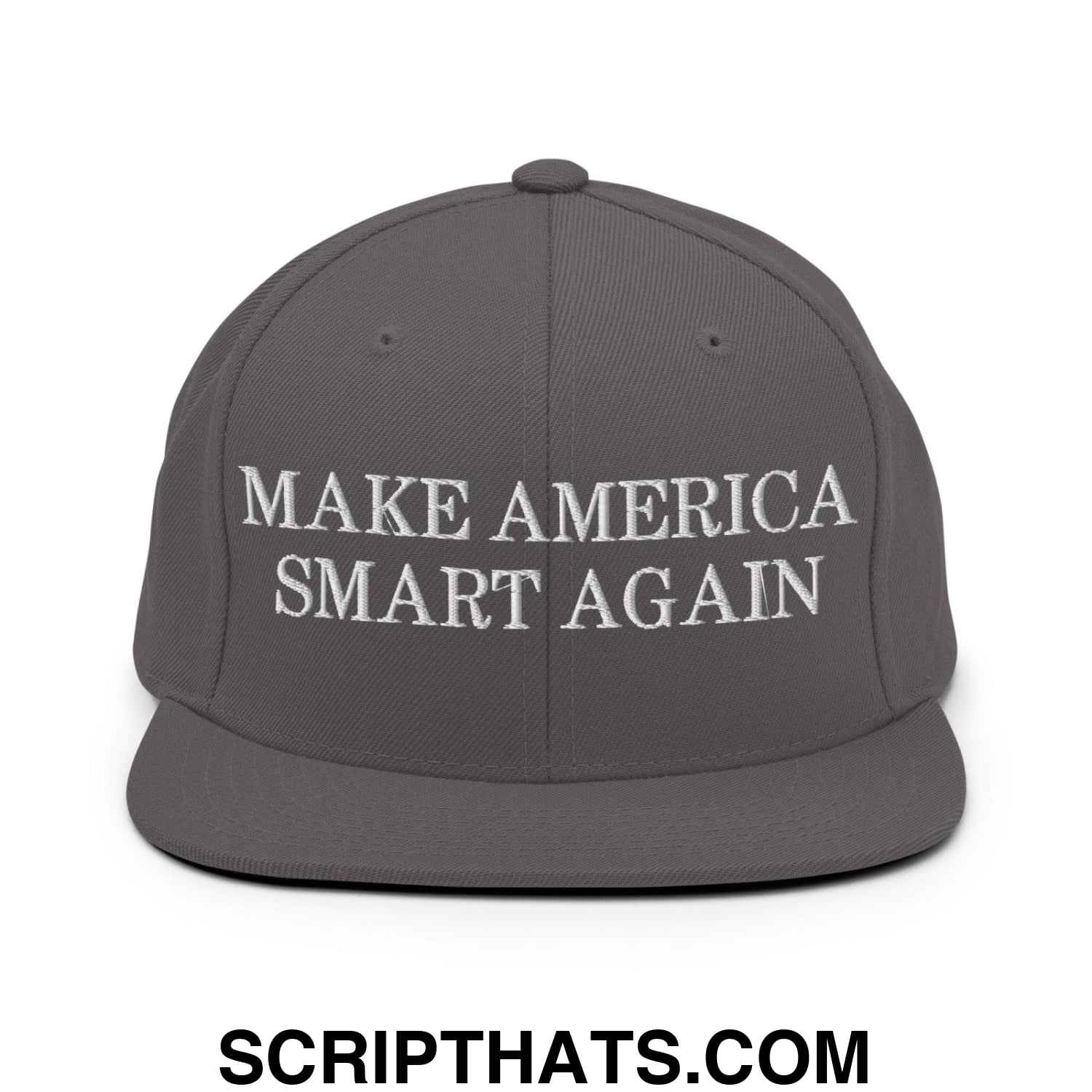 Make America Smart Again Snapback Hat Dark Grey