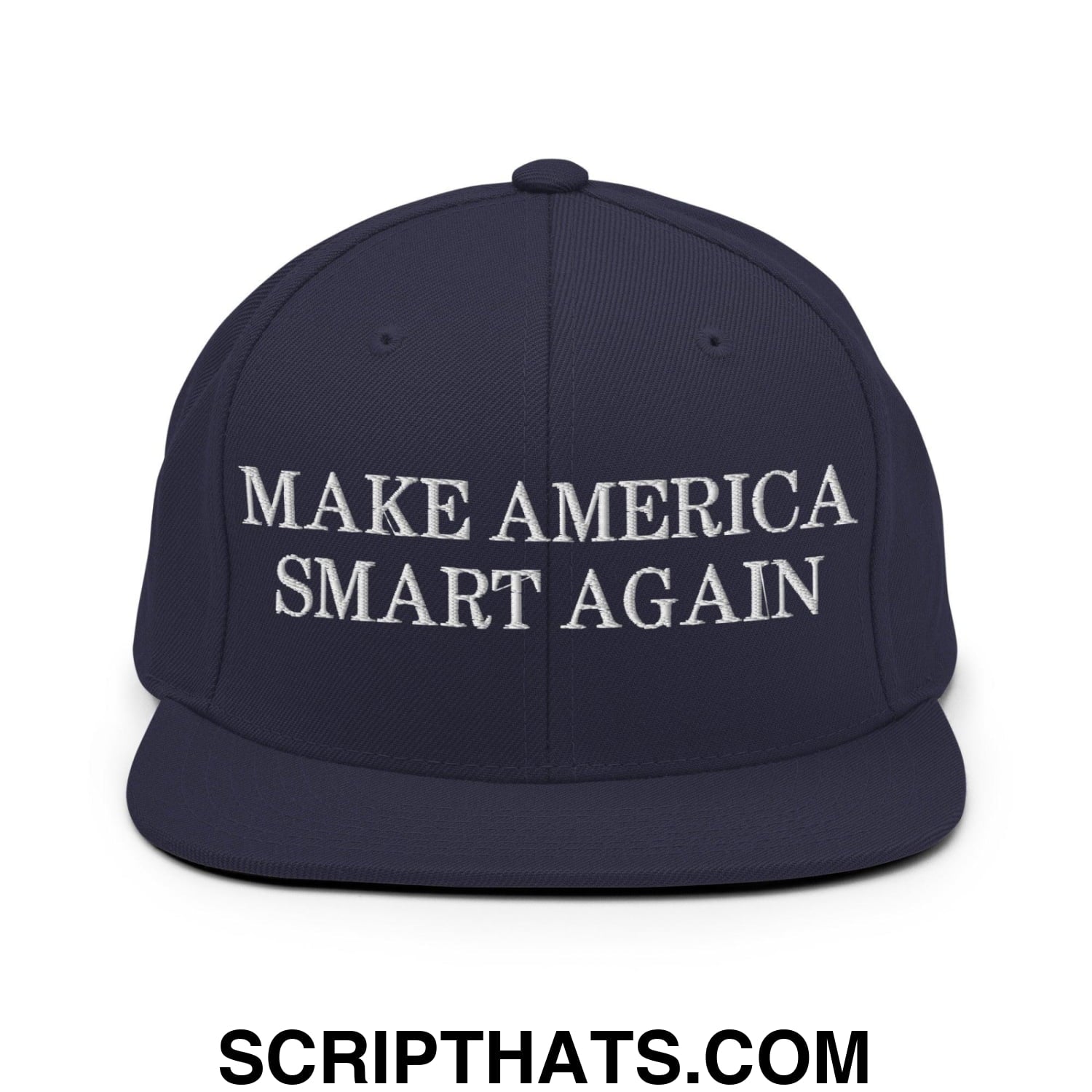 Make America Smart Again Snapback Hat Navy