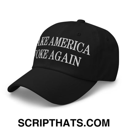Make America Woke Again Embroidered Unstructured Dad Hat Black