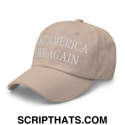 Make America Woke Again Embroidered Unstructured Dad Hat Stone