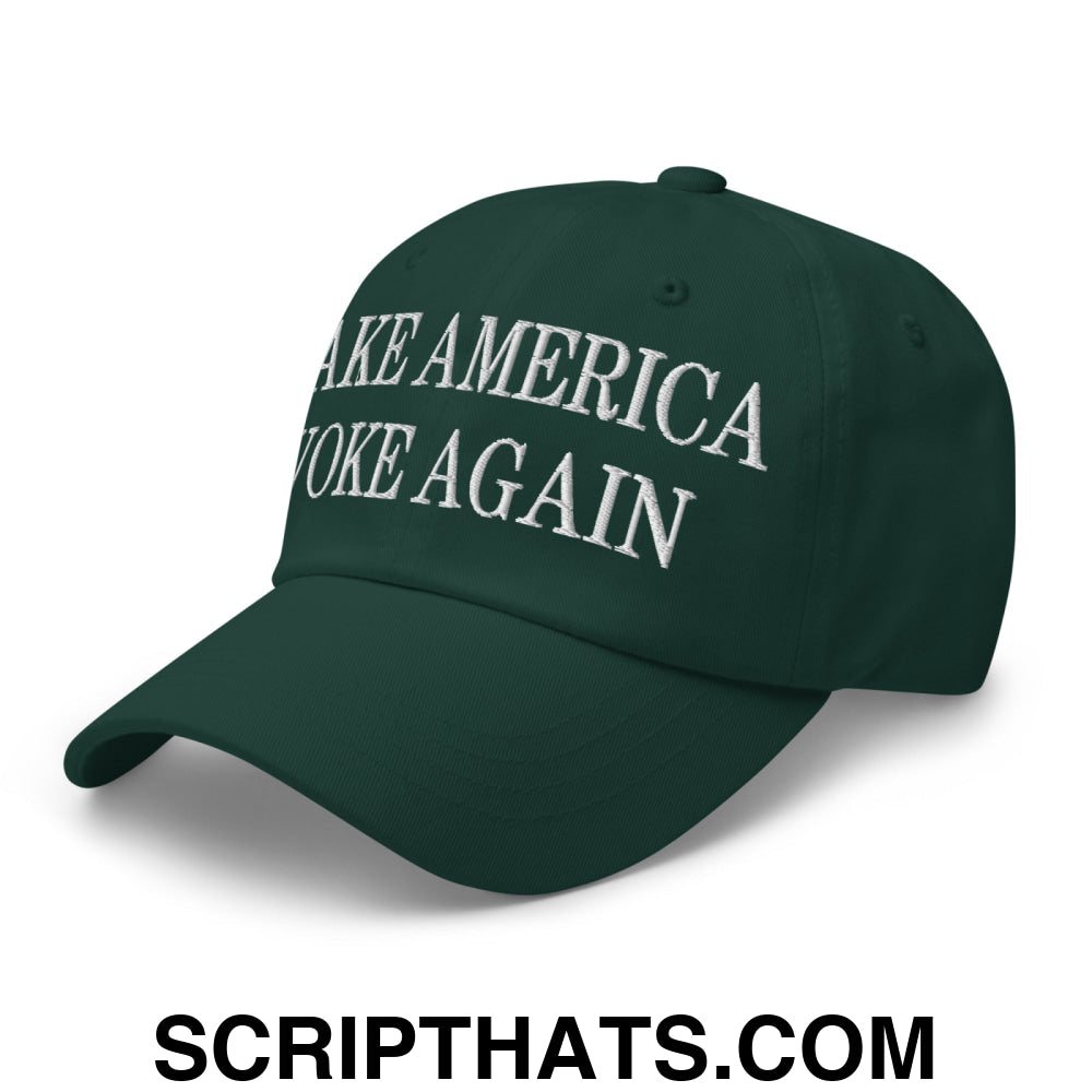 Make America Woke Again Embroidered Unstructured Dad Hat Spruce
