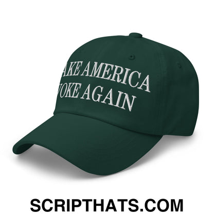 Make America Woke Again Embroidered Unstructured Dad Hat Spruce