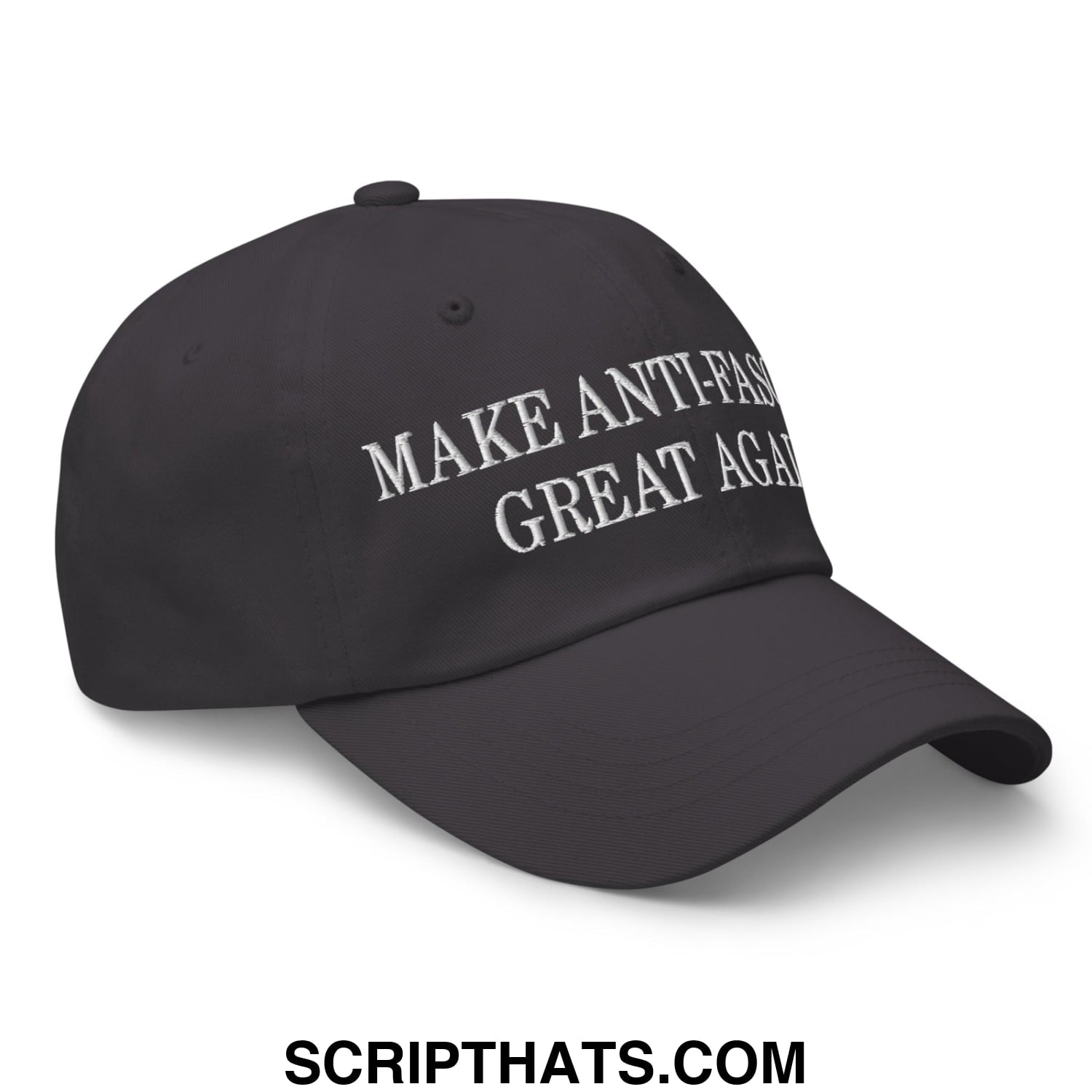 Make Anti-Fascism Great Again Embroidered Unstructured Dad Hat Dark Grey