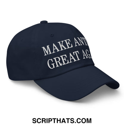 Make Antifa Great Again Embroidered Unstructured Dad Hat Navy