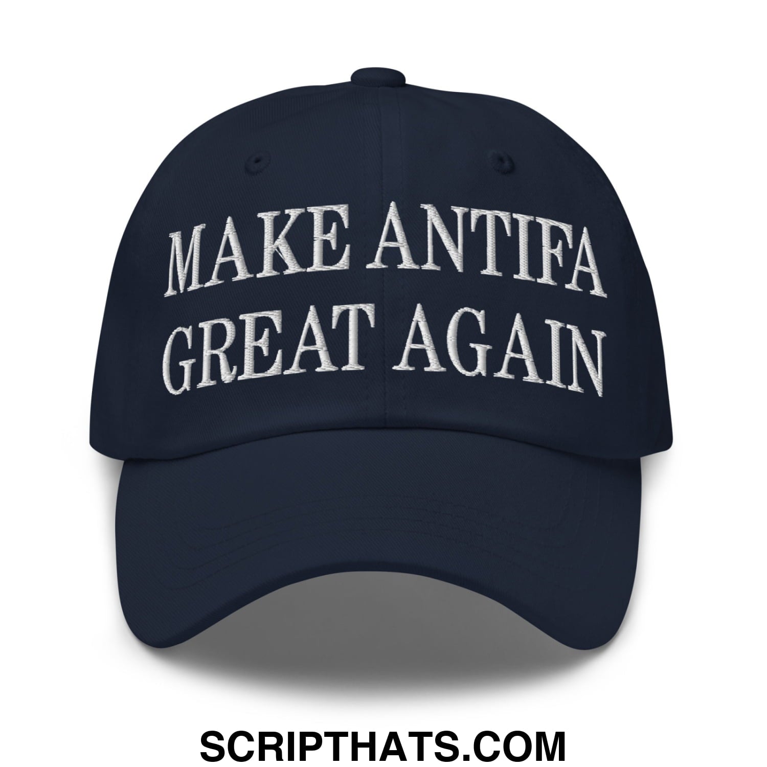 Make Antifa Great Again Embroidered Unstructured Dad Hat Navy