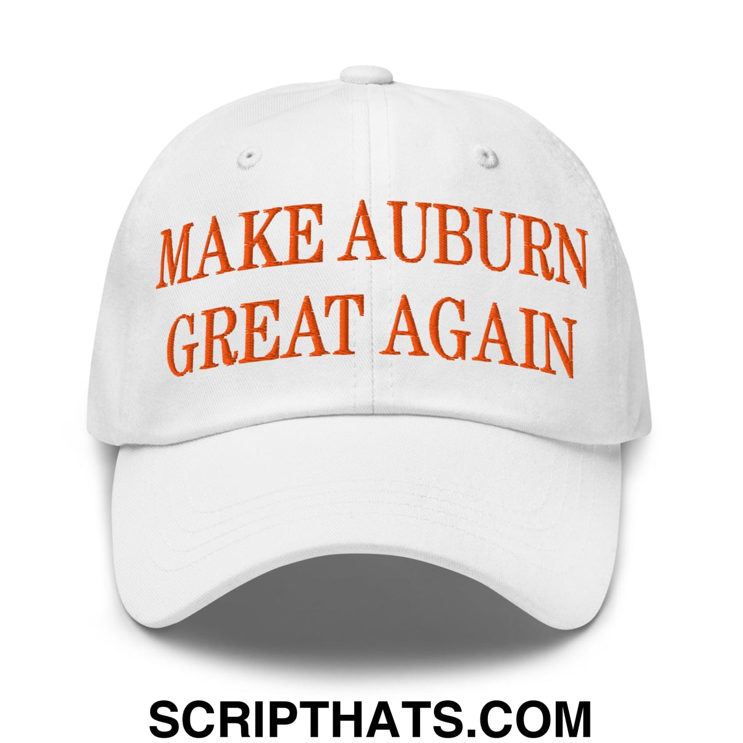 Make Auburn Great Again Embroidered Dad Hat White
