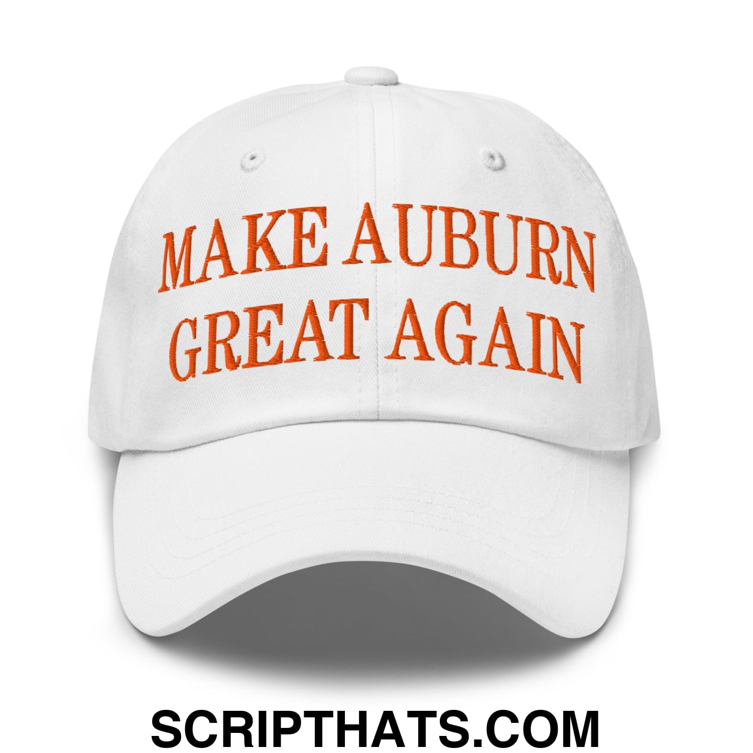Make Auburn Great Again Embroidered Dad Hat White