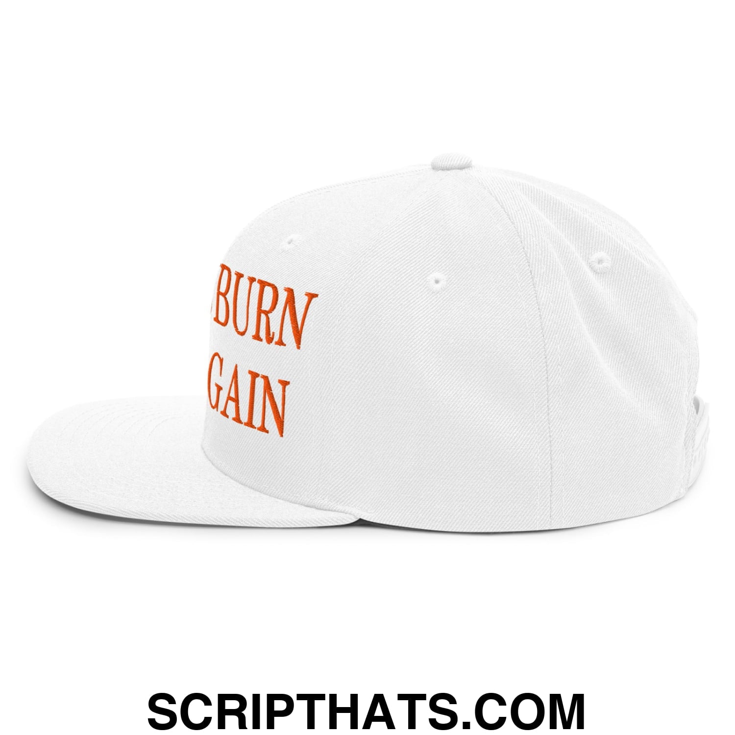 Make Auburn Great Again Embroidered Flat Bill Brim Snapback Hat White