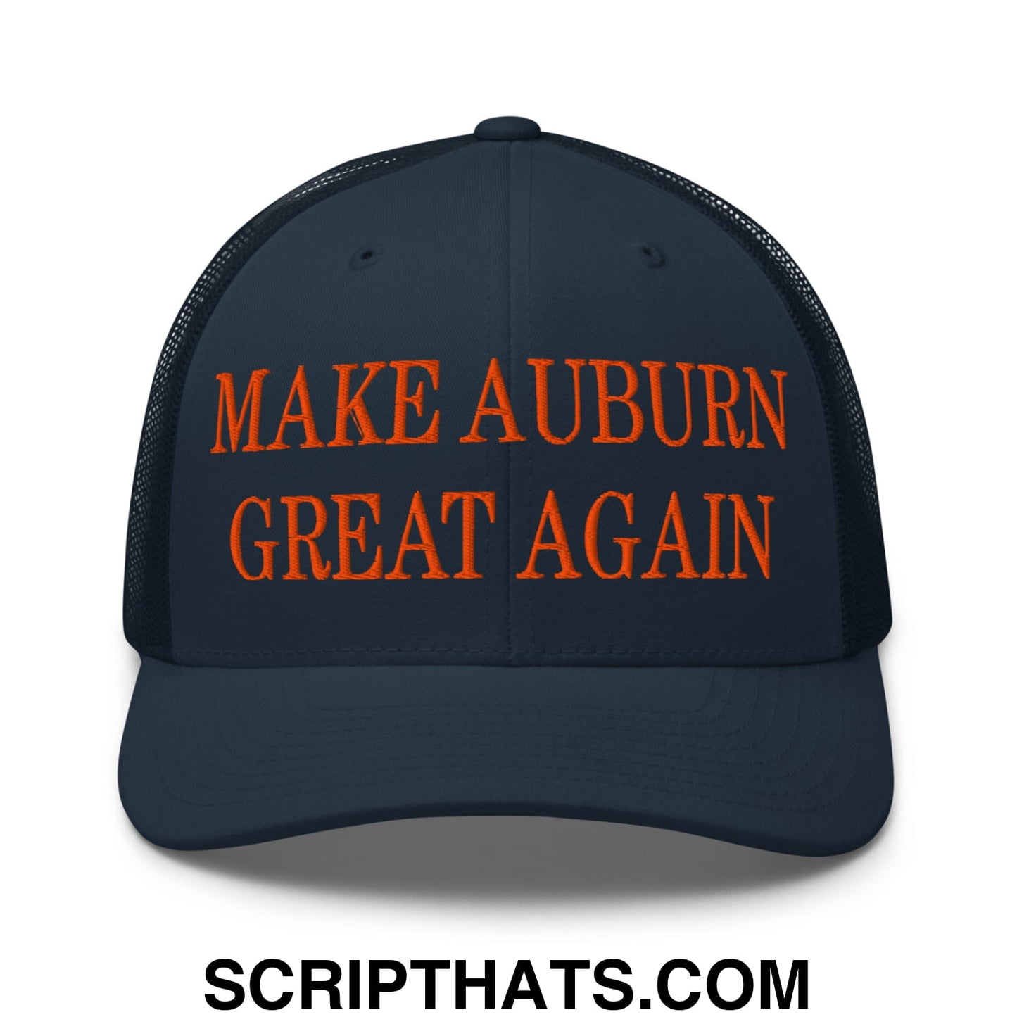 Make Auburn Great Again Embroidered Mesh Trucker Hat Navy