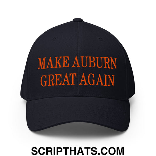 Make Auburn Great Again Embroidered Stretch Fit Baseball Hat Dark Navy